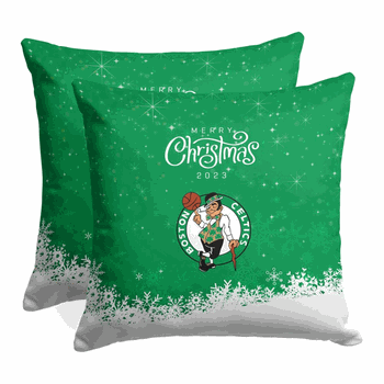 NBA Boston Celtics Christmas 2023 Throw Pillow 18x18 Inches