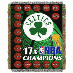 NBA Boston Celtics Commemorative Series Tapestry Throw Blanket 48x60 Inches