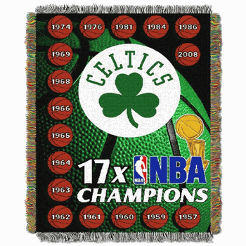 NBA Boston Celtics Commemorative Series Tapestry Throw Blanket 48x60 Inches