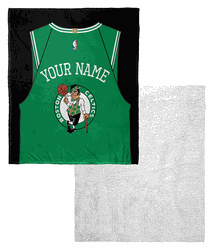 NBA Boston Celtics Jersey Personalized Silk Touch Sherpa Throw Blanket 50x60 Inches