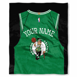 NBA Boston Celtics Jersey Personalized Silk Touch Throw Blanket 50x60 Inches