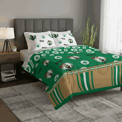 NBA Boston Celtics Rotary Queen Bed In a Bag Set