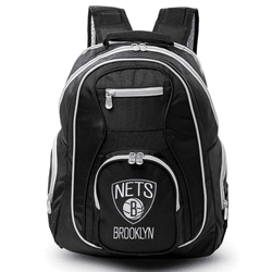 NBA Brooklyn Nets 19" Premium Laptop Backpack with Colored Trim