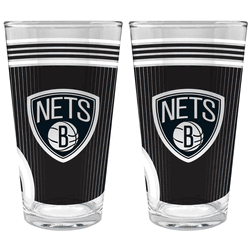 NBA Brooklyn Nets 2pc Pint Glass Set