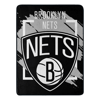 NBA Brooklyn Nets Dimensional Micro Raschel Throw Blanket 46x60 Inches