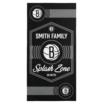 NBA Brooklyn Nets Dominion Personalized Beach Towel 30�60 Inches