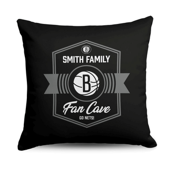 NBA Brooklyn Nets Dominion Personalized Throw Pillow 18�18 Inches