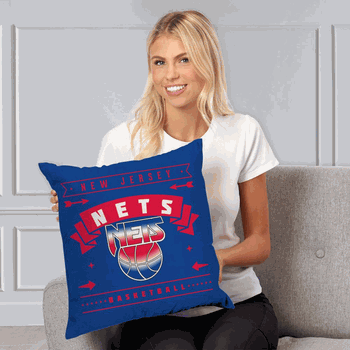 NBA Brooklyn Nets Hardwood Classic Throw Pillow 18x18 Inches