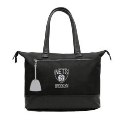 NBA Brooklyn Nets Laptop Tote Bag with Colored Zipper Pull Accessory