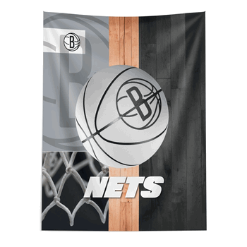 NBA Brooklyn Nets Powerball Wall Hanging 50 x 60 Inches