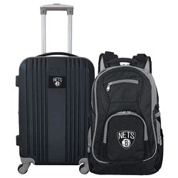 NBA Brooklyn Nets Premium 2-Piece Backpack & Carry-On Set