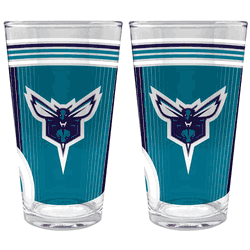 NBA Charlotte Hornets 2pc Pint Glass Set