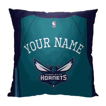 NBA Charlotte Hornets Jersey Personalized Throw Pillow 18x18 Inches