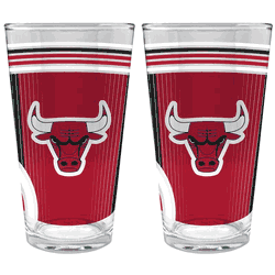 NBA Chicago Bulls 2pc Pint Glass Set