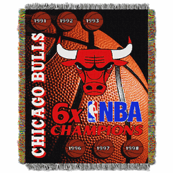 NBA Chicago Bulls Commemorative Series Tapestry Throw