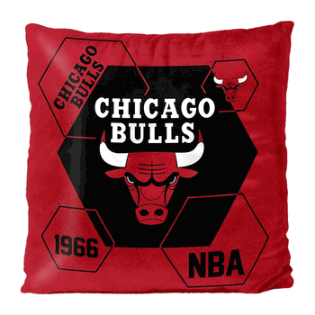 NBA Chicago Bulls Connector Velvet Reverse Pillow 16 x 16 Inches