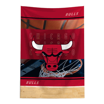 NBA Chicago Bulls Detailed Collage Wall Hanging Tapestry 24x36 inches