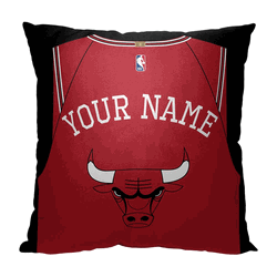 NBA Chicago Bulls Jersey Personalized Throw Pillow 18x18 Inches