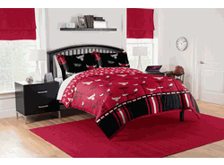 NBA Chicago Bulls Rotary Queen Bed In a Bag Set