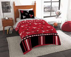 NBA Chicago Bulls Rotary Twin Bed In a Bag Set