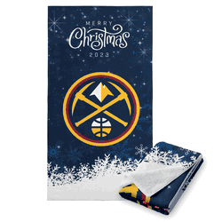 NBA Christmas 2023 Denver Nuggets Printed Beach Towel