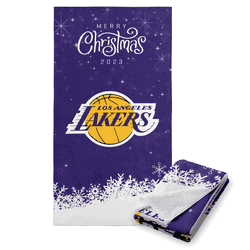 NBA Christmas 2023 Los Angeles Lakers Printed Beach Towel
