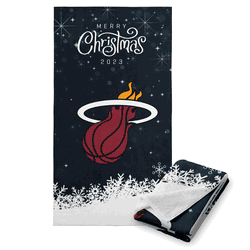 NBA Christmas 2023 Miami Heat Printed Beach Towel