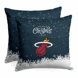 NBA Christmas 2023 Miami Heat Printed Throw Pillow