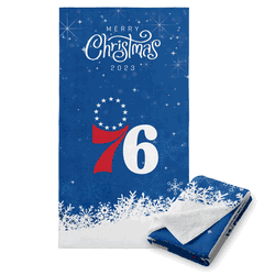 NBA Christmas 2023 Philadelphia 76ers Printed Beach Towel