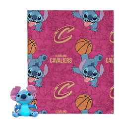 NBA Cleveland Cavaliers Spin Stitch Hugger Pillow & Silk Touch Throw Blanket Set 40x50 Inches