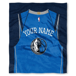 NBA Dallas Mavericks Jersey Personalized Silk Touch Throw Blanket 50x60 Inches