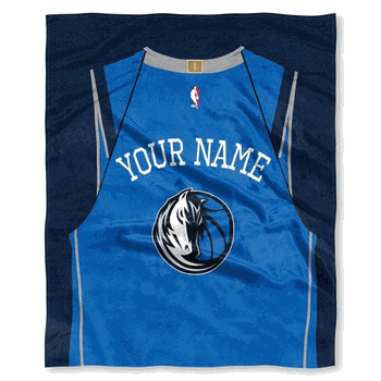 NBA Dallas Mavericks Jersey Personalized Silk Touch Throw Blanket 50x60 Inches