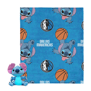 NBA Dallas Mavericks Spin Stitch Hugger Pillow & Silk Touch Throw Blanket Set 40x50 Inches