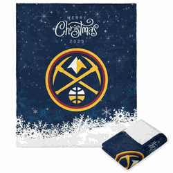 NBA Denver Nuggets Christmas 2023 Silk Touch Throw Blanket 50x60 Inches