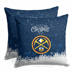 NBA Denver Nuggets Christmas 2023 Throw Pillow 18x18 Inches
