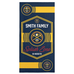 NBA Denver Nuggets Dominion Personalized Beach Towel 30�60 Inches