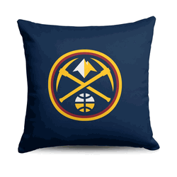NBA Denver Nuggets Double Down  Throw Pillow 18 x 18 Inches