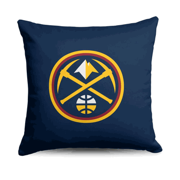 NBA Denver Nuggets Double Down  Throw Pillow 18 x 18 Inches