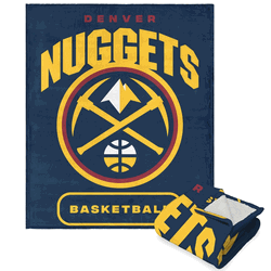 NBA Denver Nuggets High Block Silk Touch Sherpa Throw 50 x 60 Inches