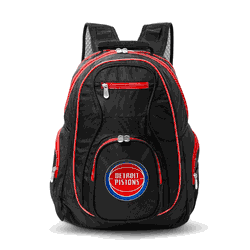NBA Detroit Pistons 19" Premium Laptop Backpack with Colored Trim