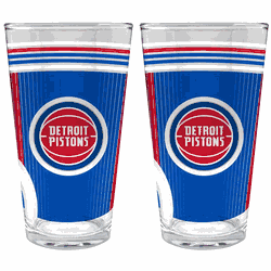 NBA Detroit Pistons 2pc Pint Glass Set
