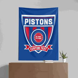 NBA Detroit Pistons Allegiance Personalized Wall Hanging 50x60 Inches