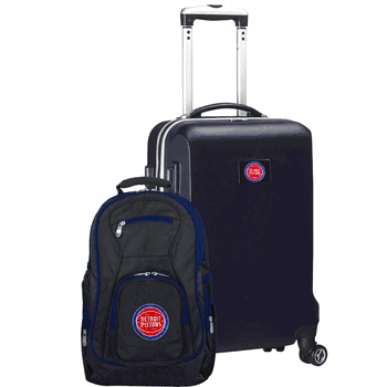 NBA Detroit Pistons Deluxe 2-Piece Backpack & Carry-On Set