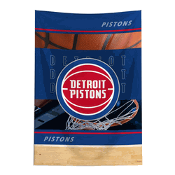 NBA Detroit Pistons Detailed Collage Wall Hanging Tapestry 24x36 inches