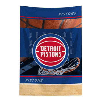 NBA Detroit Pistons Detailed Collage Wall Hanging Tapestry 24x36 inches