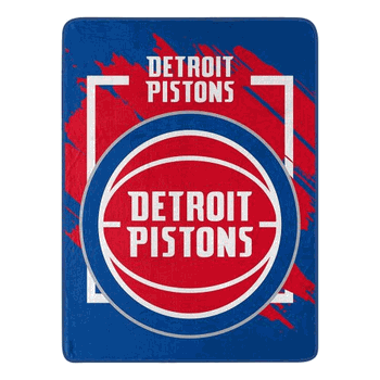 NBA Detroit Pistons Dimensional Micro Raschel Throw Blanket 46x60 Inches