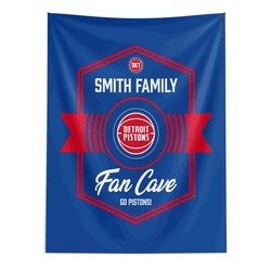 NBA Detroit Pistons Dominion Personalized Wall Hanging 50�60 Inches