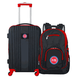 NBA Detroit Pistons Premium 2-Piece Backpack & Carry-On Set