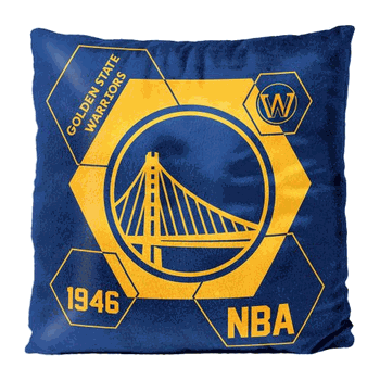 NBA Golden State Warriors Connector Velvet Reverse Pillow 16 x 16 Inches