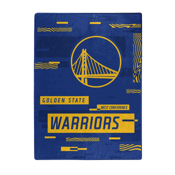 NBA Golden State Warriors Digitize Raschel Throw Blanket 60x80Inches